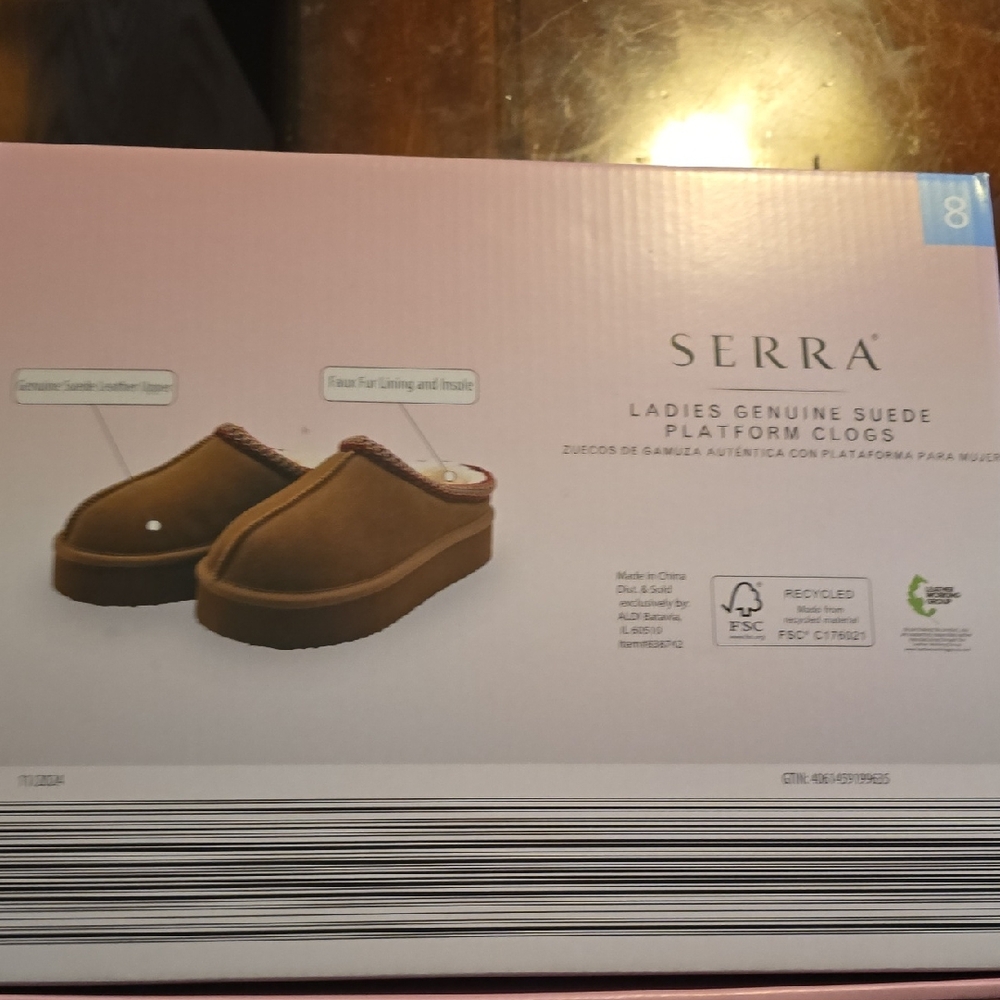 Serra Tan Suede Clogs